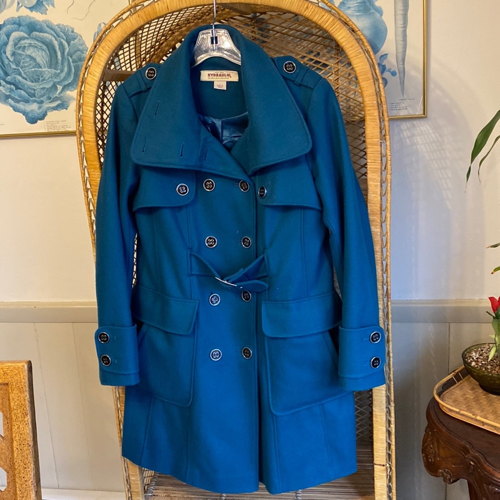 Hydraulic Wool Blend Trench Coat